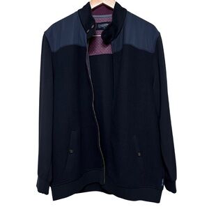Ted Baker London Men’s Sz 6 (Large) Full Zip Mockneck Long Sleeve Bomber Jacket